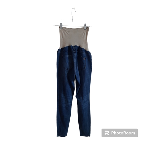 Jessica Simpson Over Belly Maternity Blue Jeans, Straight leg. Size Medium, - Picture 2 of 14